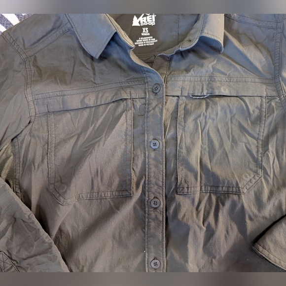 REI Olive Green Button Down Shirt Size XS - Picture 6 of 12